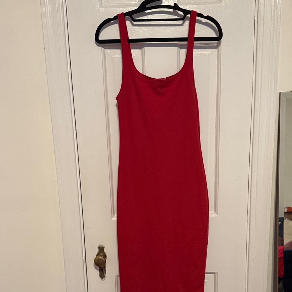 Zara Vibrant Red Midi Dress